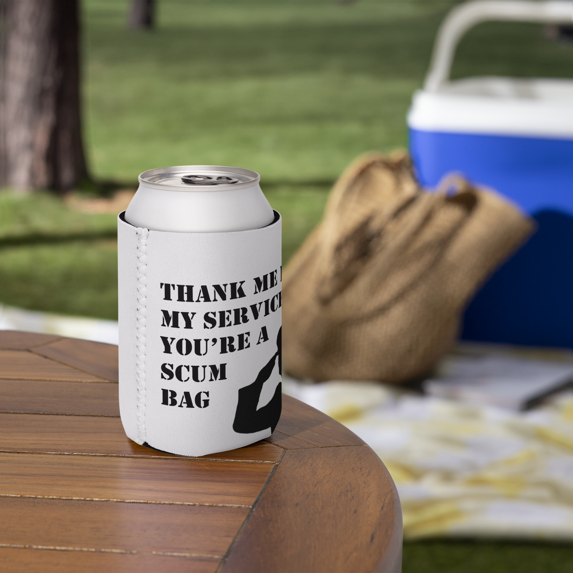 Thank Me For My Service Beer Koozie