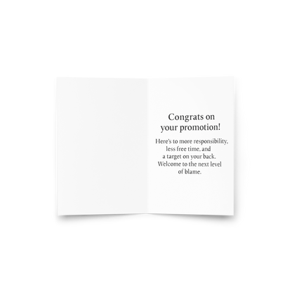 Congrats On Promotion Card