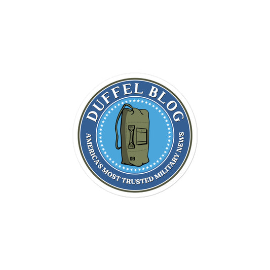 Duffel Blog logo sticker