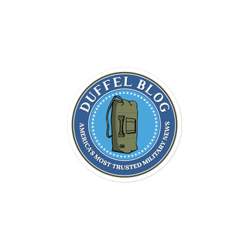 Duffel Blog logo sticker